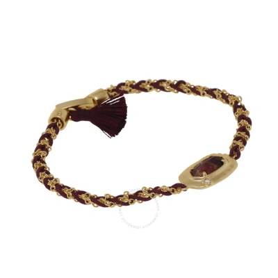 Kendra Scott Anna 14k Gold Plated And Maroon Jade Friendship Bracelet 4217717774 In Gold-tone