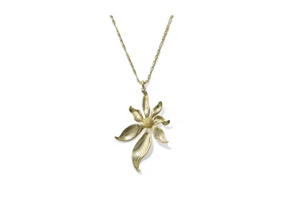 Kendra Scott Anya Flower Long Pendant Necklace Necklace Gold White Cz: One Size
