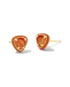 Kendra Scott Arden Enamel Frame 14k Plated Agate Stud Earrings In Multi