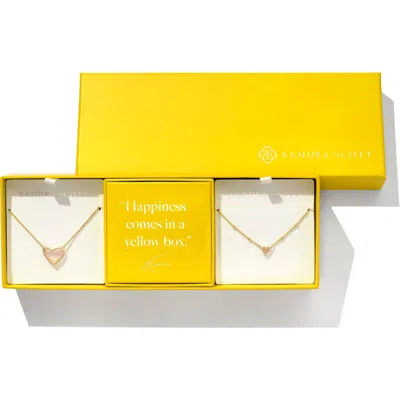 Kendra Scott Ari 2-piece Pendant Necklace Gift Set In Pink