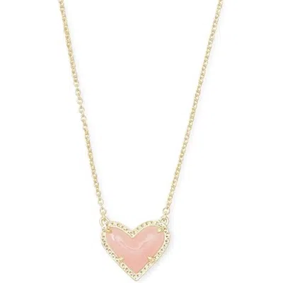 Kendra Scott Ari Heart Adjustable Length Pendant Necklace For Women In Multi