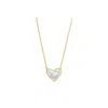Kendra Scott Ari Heart Gold Pendant Necklace In Dichroic Glass In Gold