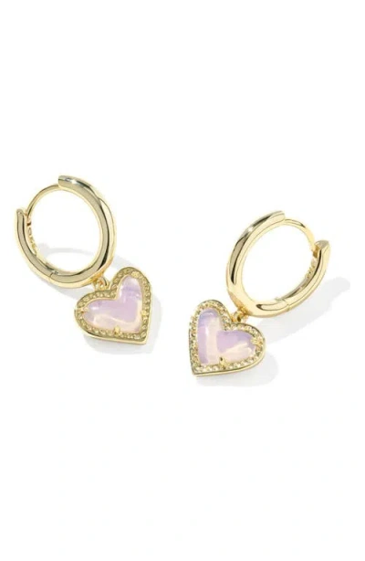 Kendra Scott Ari Heart Huggie Hoop Earrings In Gold