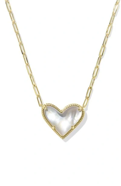 Kendra Scott Ari Heart Pendant Necklace In Gold
