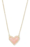 Kendra Scott Ari Heart Pendant Necklace In Gold