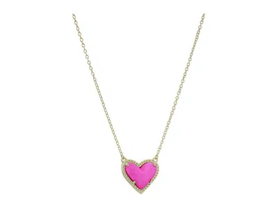 Kendra Scott Ari Heart Short Pendant In Pink
