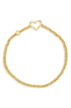 Kendra Scott Ari Heart Stretch Bracelet In Gold