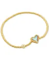 Kendra Scott Ari Heart Stretch Bracelet In Gold Dichr