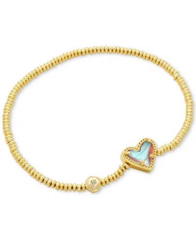 Kendra Scott Ari Heart Stretch Bracelet In Gold