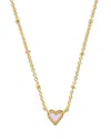 Kendra Scott Ari Heart Pendant Necklace In Gold/pink