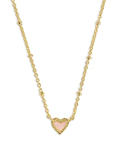 Kendra Scott Heart Adjustable Pendant Necklace In Gold/rose