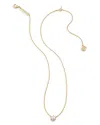 Kendra Scott Arya Cultured Freshwater Pearl Adjustable Pendant Necklace, 18 In Gold/white Pearl