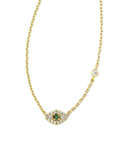 Kendra Scott Ashrafa Eye 14k Nano Gem Pendant Necklace In Multi