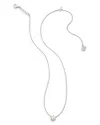 Kendra Scott Ashton Cultured Freshwater Pearl Adjustable Pendant Necklace, 18 In Silver/white Pearl