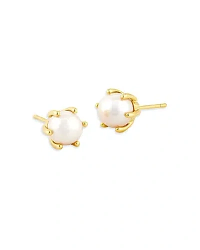 Kendra Scott Ashton Pearl Stud Earrings In Gold