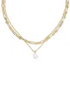 Kendra Scott Ashton Layered Freshwater Pearl Pendant Necklace In Gold