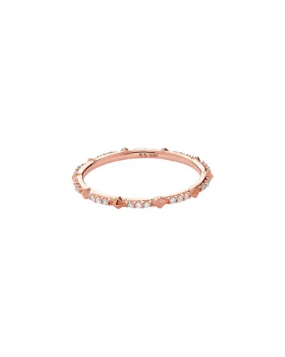 Kendra Scott Astrid 14k Rose Gold 0.14 Ct. Tw. Lab-grown Diamond Band Ring