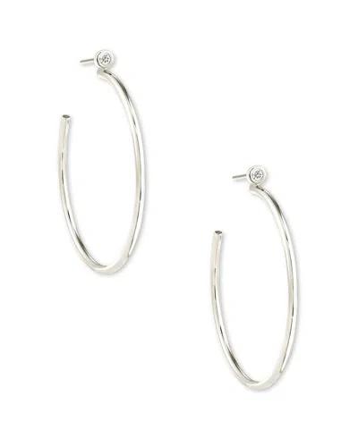 Kendra Scott Audrey 14k Rose Gold 0.05 Ct. Tw. Lab-grown Diamond Hoop Earring In Metallic