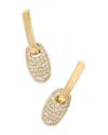 Kendra Scott Pave Link Charm Huggie Hoop Earrings In Gold