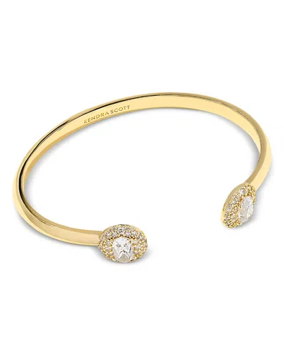 Kendra Scott Bella Crystal Cuff Bracelet In Gold