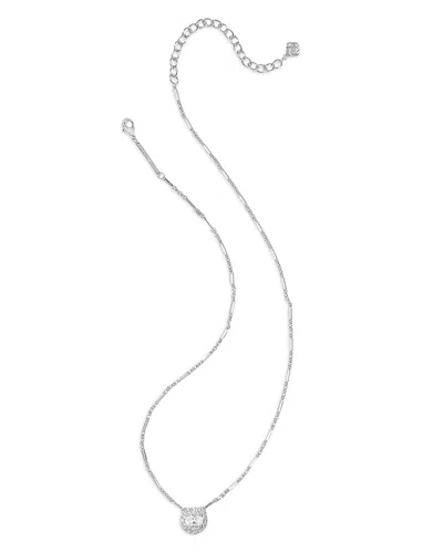 Kendra Scott Bella Crystal Pendant Necklace, 16-19 In Silver