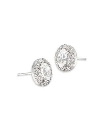 Kendra Scott Bella Crystal Stud Earrings In Silver