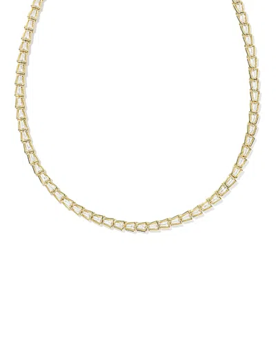 Kendra Scott Bella Crystal Tennis Necklace, 20 In Gold