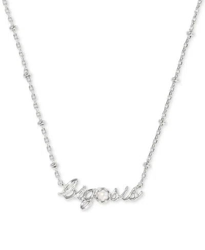 Kendra Scott Big Sis Short Pendant Necklace, 19" In White