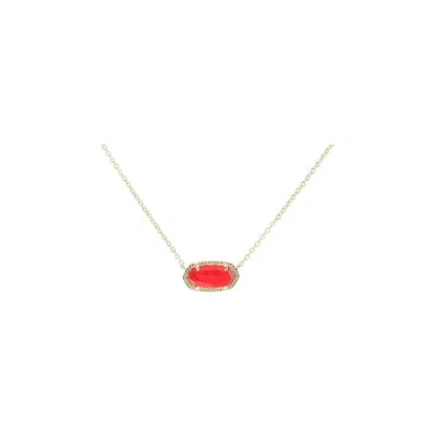 Kendra Scott Birthstone Elisa Necklace - January- Clear Berry In Gray