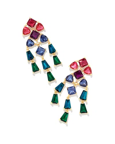 Kendra Scott Blair Jewel 14k Plated Statement Earring In Multi