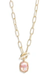 Kendra Scott Boxed Daphne Pendant Chain Necklace In Gold
