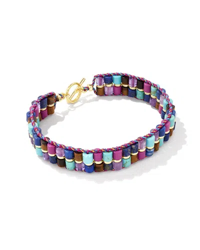 Kendra Scott Bree Beaded 14k Stretch Bracelet In Multi