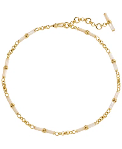 Kendra Scott Bree Beaded-link Imitation Pearl Necklace In Gold