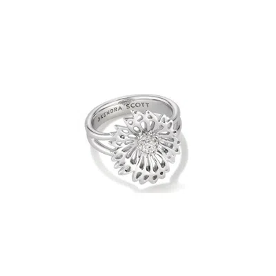 Kendra Scott Brielle Band Ring In Silver Size 5 In Metallic