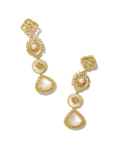 Kendra Scott Brielle Linear 14k Plated Pearl Drop Earrings