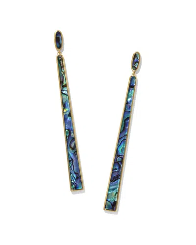 Kendra Scott Brooklyn Shell Silver Drop Earrings