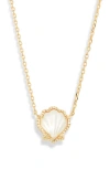 Kendra Scott Brynne Shell Pendant Necklace In Gold Ivory