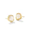 Kendra Scott 14k Gold-plated Stone Shell Stud Earrings In Multi
