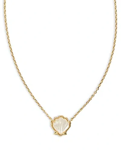 Kendra Scott Brynne Shell Pendant Necklace In Gold Ivory
