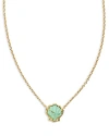Kendra Scott Brynne Shell Pendant Necklace In Gold Sea Green Chrylla