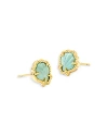 Kendra Scott Brynne Shell Stud Earrings In Gold Sea Green Chrylla
