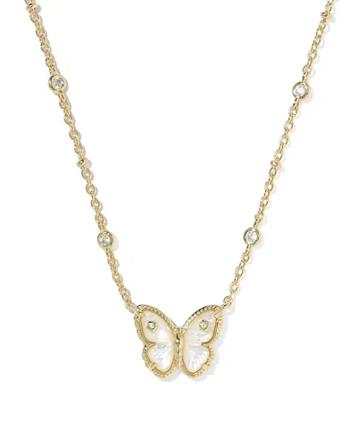 Kendra Scott Cailey Butterfly Short Pendant Necklace, 19 In Gold