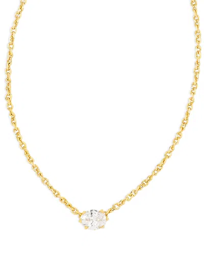 Kendra Scott Cailin Cubic Zirconia Station Necklace In Gold Metal