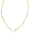 Kendra Scott Cailin Cubic Zirconia Adjustable Pendant Necklace In 14k Gold Plated, 16-19 In Gold/white