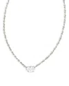 Kendra Scott Cailin Cubic Zirconia Adjustable Pendant Necklace In 14k Gold Plated, 16-19 In Silver