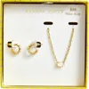 Kendra Scott Cailin Cubic Zirconia Huggie Hoop Earrings & Pendant Necklace Gift Set In Gold