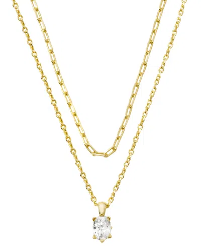 Kendra Scott Cailin Cubic Zirconia Layered Multi Strand Necklace In Gold