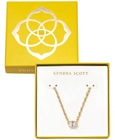 Kendra Scott Cailin Cubic Zirconia Pendant Necklace In Gold