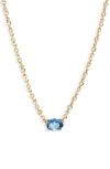 Kendra Scott Cailin Cubic Zirconia Station Necklace In Gold/blue Violet Crystal