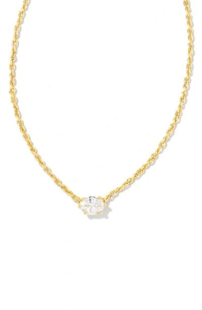 Kendra Scott Cailin Cubic Zirconia Station Necklace In Gold Metal